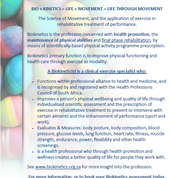 More about Biokinetics