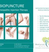 Homeopathic injections for pain, inflammation, muscle spasms, immune boosting, energy tonics, organ drainage