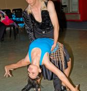 Instructors dancing a Mambo Exhibition