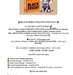 Black Friday Specials - insane discounts - too good to miss! Northcliff Reiki