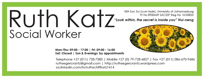 Ruth Katz Consulting Social Worker and Ruth's Rendezvous